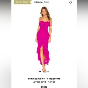 Revolve Lovers and Friends Melissa Gown in Magenta